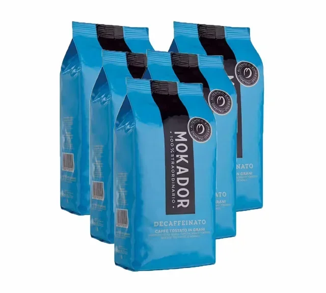 5 Kg Caffè in grani decaffeinato per professionisti - Mokador Castellari