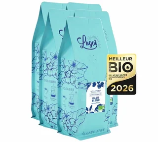5 kg Bio-Kaffeebohnen Oasis Blend – Ausgezeichnet als bestes Bio-Produkt – Cafés Lugat