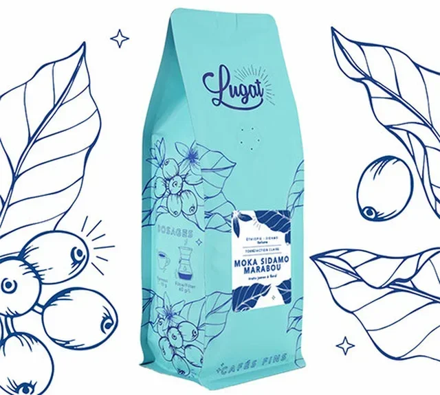 5 Kg Caffè in Grani Etiopia Moka Sidamo Marabou - Lugat