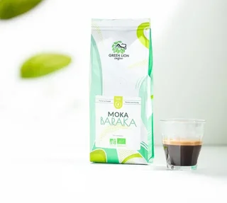 5 kg – Professzionális szemes kávé – Moka Baraka Bio – GREEN LION COFFEE