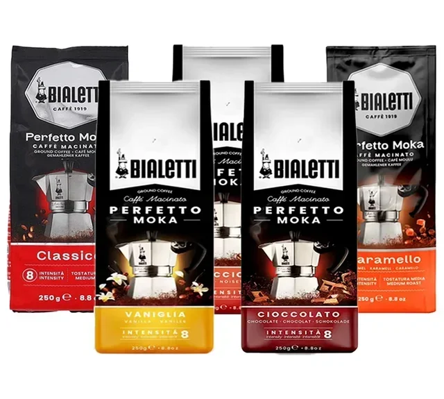 5 x 250 g - Gemalen koffie - Ontdekkingspakket speciaal voor Italiaanse koffiezetapparaat - BIALETTI
