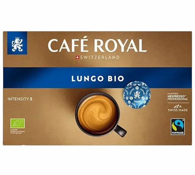 50 CAFE ROYAL Lungo Bio Fairtrade Capsules - Nespresso* Pro Compatible