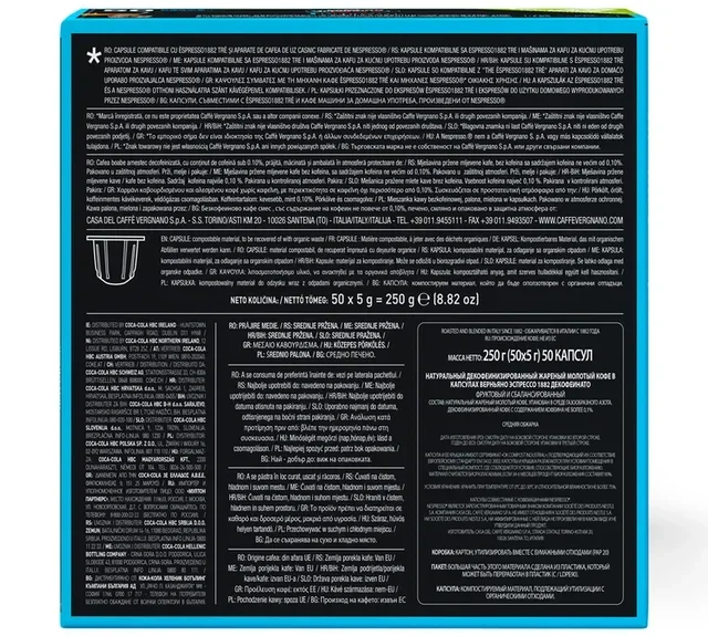 50 capsules, geschikt voor Nespresso* Original, decaffeïnerde espresso - CAFFE VERGNANO