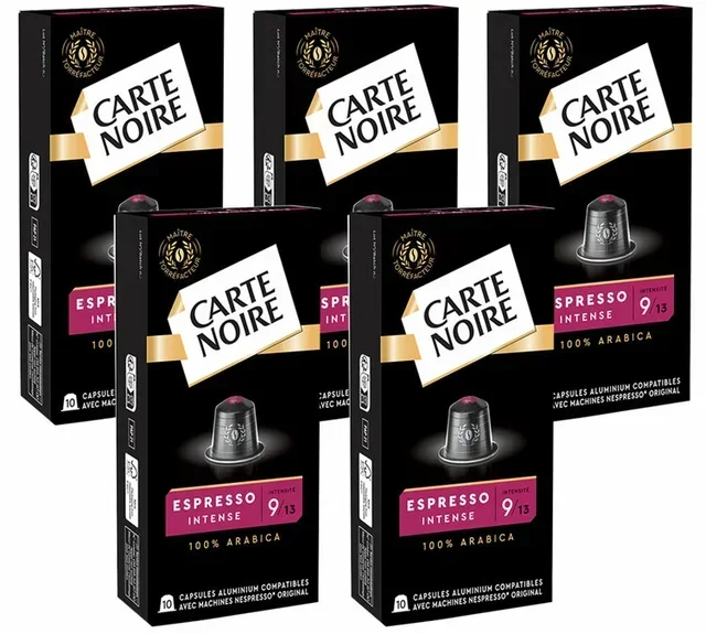 50 capsule compatibili con Nespresso* Original Espresso Intenso n°9 - CARTE NOIRE