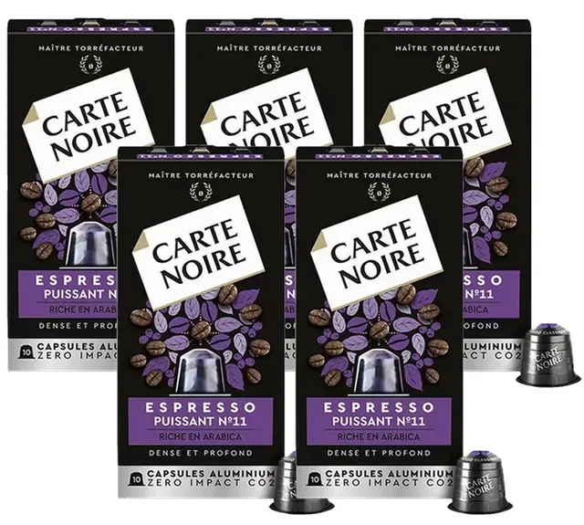 50 capsule CARTE NOIRE Espresso Intenso n.11 compatibili con Nespresso* Original