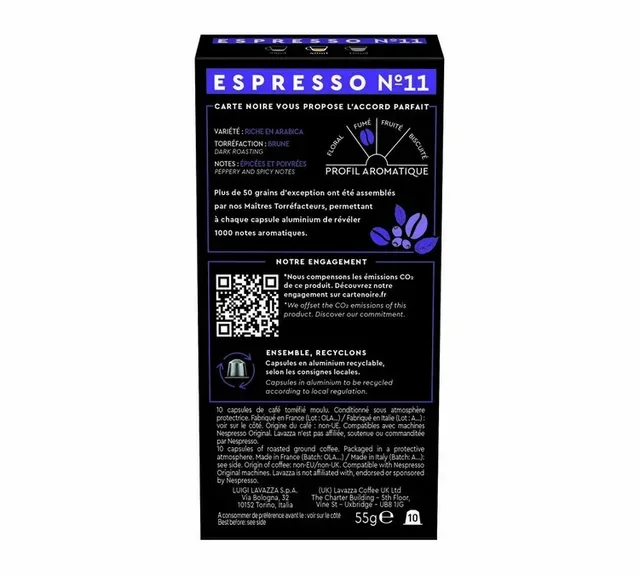 50 capsule CARTE NOIRE Espresso Intenso n.11 compatibili con Nespresso* Original