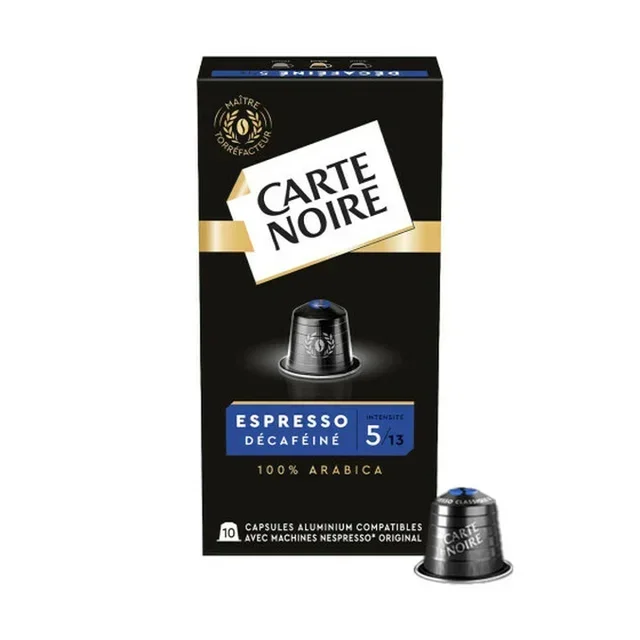 50 kompatibilis kapszula Nespresso* Original Espresso Koffeinmentes - CARTE NOIRE