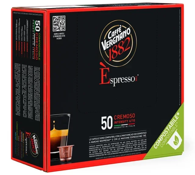 Caffe Vergano Cremoso (50 kapsula) – Kompatibilno sa Nespresso* Original