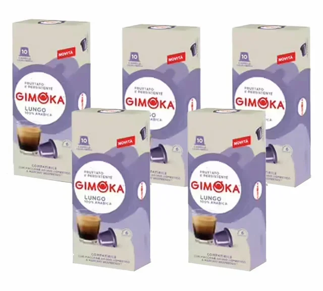 50 Capsule Gimoka Lungo per Macchine Nespresso* Original