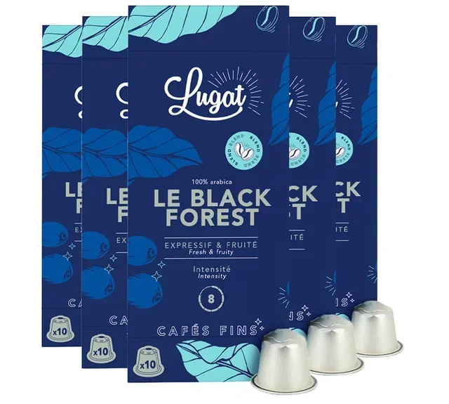 50 LUGAT Black Forest Capsules for Nespresso* Original