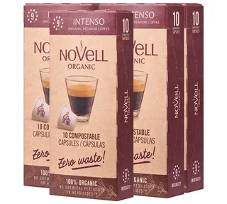50 cápsulas compatibles con Nespresso*, variedad Intenso Bio – NOVELL.