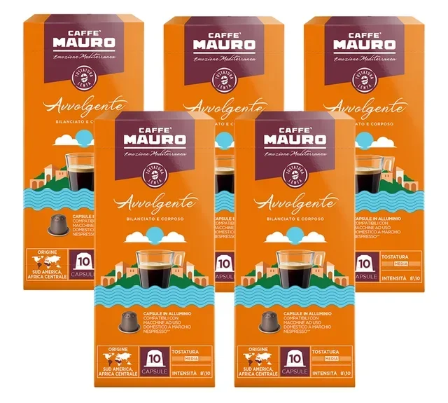 50 Kompatybilnych Kapsułek Nespresso* Original - CAFFE MAURO Avvolgente