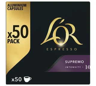 50 Nespresso* Original Compatible Capsules Supremo - L'OR ESPRESSO
