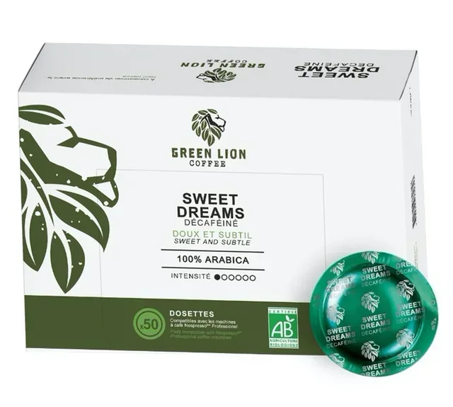 50 Capsule Compatibili Nespresso* Pro Sweet Dreams Bio – Green Lion Coffee