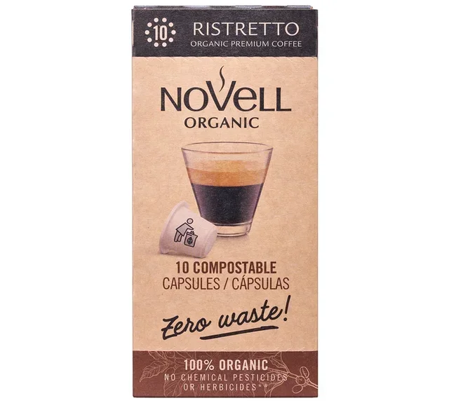 50 NOVELL капсула Ristretto Bio, компатибилне са Nespresso* апаратима, за професионалце