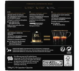 50 капсули XXL Double Ristretto – интензитет 11 – L'Or Barista.