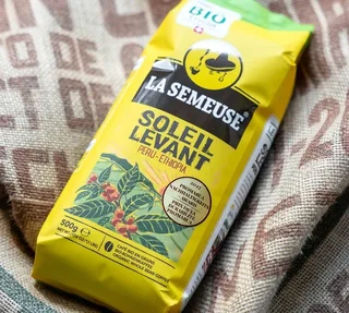 500 g – Hela kaffebönor – Soleil levant Bio – Fairtrade – LA SEMEUSE