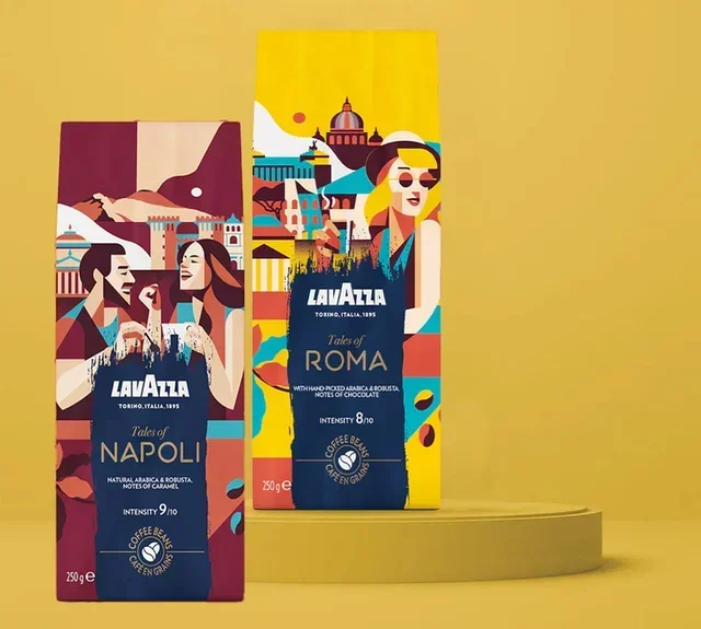 500 g - Coffee beans - Tales of Roma and Tales of Napoli Pack - LAVAZZA