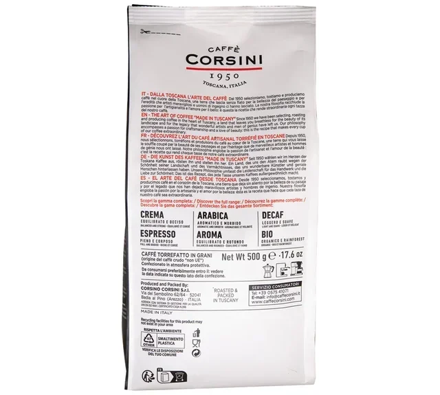 500 g - CORSINI Aroma Whole Bean Coffee