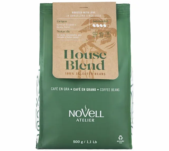 500 g - Whole Bean Coffee - Atelier House Blend - CAFÉS NOVELL