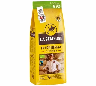 500 g - Whole Bean Coffee - Between Colombian Sierras Organic - Fairtrade - LA SEMEUSE