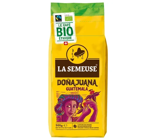 500g Organic Whole Bean Coffee Dona Juana Guatemala Fairtrade - La Semeuse