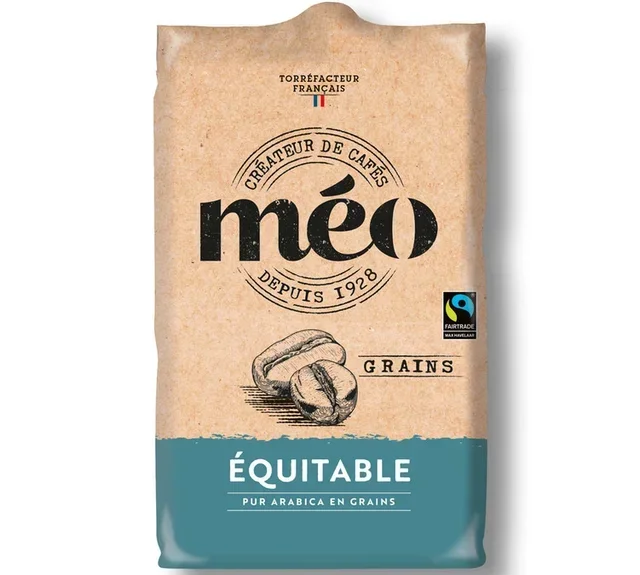 500g Whole Bean Coffee - Fairtrade Max Havelaar - CAFÉS MÉO