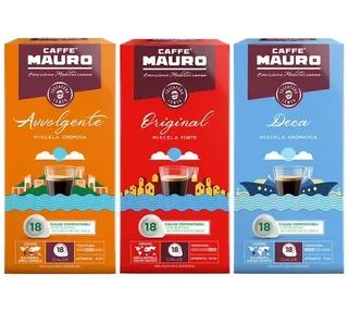 54 kapslar ESE – Smakprov på kaffesorter med en intensiv smak – CAFFE MAURO