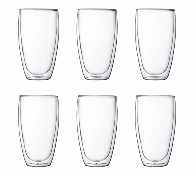 6 BODUM Pavina Double Wall Tumblers 45 cl