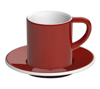 6 Tazas y platillos de espresso Bond 8 cl Rojo - Loveramics
