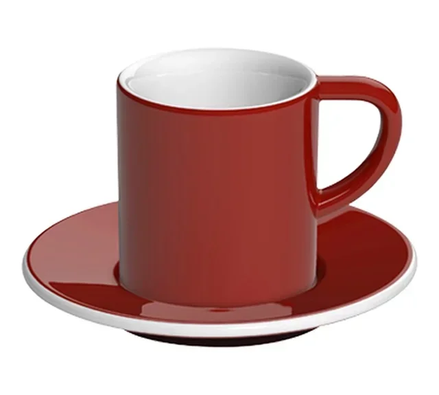 6 Tazas y platillos de espresso Bond 8 cl Rojo - Loveramics