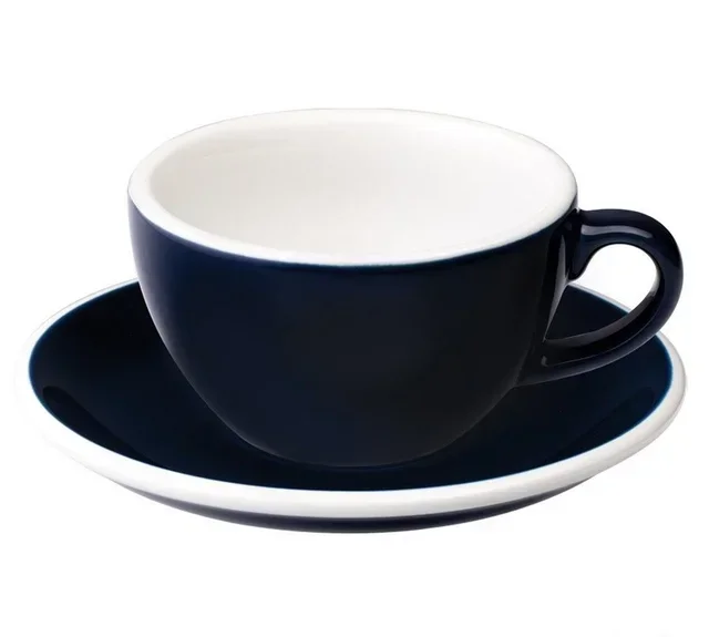 6 Tazas y platillos para Capuchino Egg 20 cl Denim Loveramics