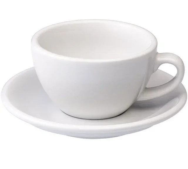 6 Tazas y Platillos Cappuccino Egg 20 cl Blanco - Loveramics