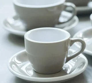 6 Tazas de capuchino y platillos Egg 20 cl River Blue - Loveramics