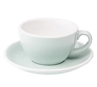 6 Tazas de capuchino y platillos Egg 20 cl River Blue - Loveramics