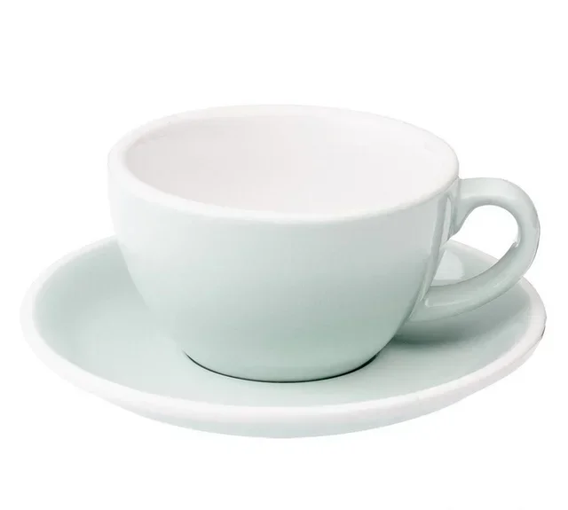 6 Tazas de capuchino y platillos Egg 20 cl River Blue - Loveramics