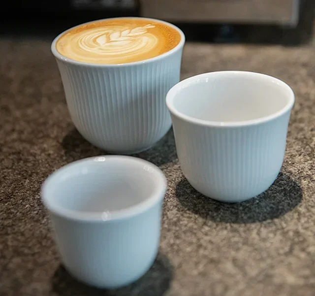 6 Prägen Kaffeetassen 150 ml Zellanblau - LOVERAMICS