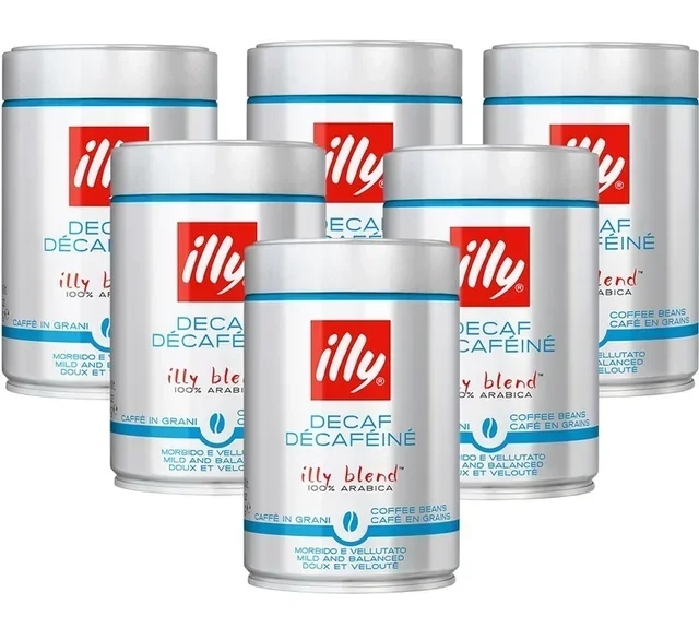 6 x 250g - Кафе на зърна - Безкофеиново Изпичане Classico - ILLY