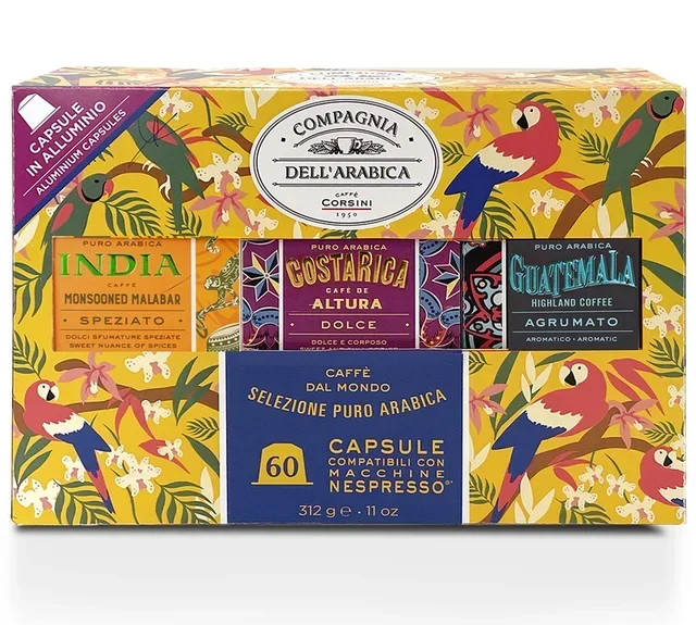 60 capsules compatible with Nespresso* Original Gift box pure origin - CORSINI