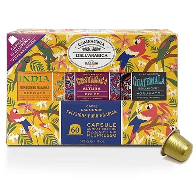 60 capsules compatible with Nespresso* Original Gift box pure origin - CORSINI