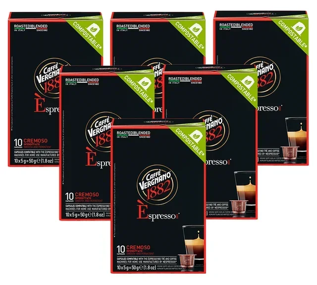 60 Espresso Cremoso Capsules Nespresso* Original Compatible - CAFFE VERGNANO