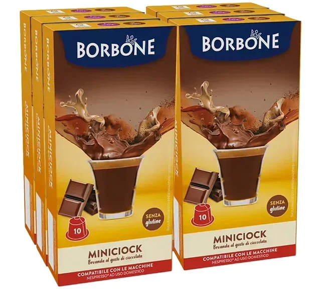 60 cápsulas compatibles Nespresso* Original chocolate Miniciock - CAFFE BORBONE