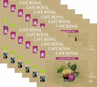 600 Capsule Nespresso* Pro Lungo Forte Bio - Fairtrade - CAFE ROYAL