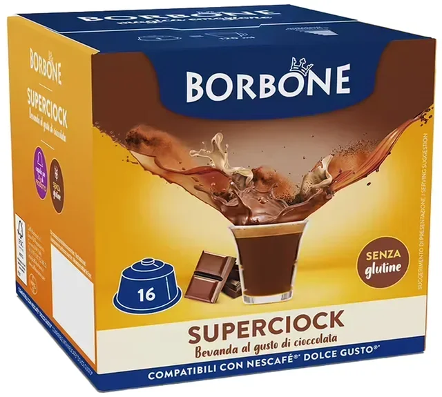 64 cápsulas compatibles con Nescafé* Dolce Gusto* Superciock – CAFFE BORBONE