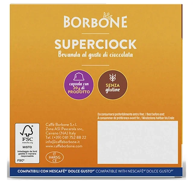 64 cápsulas compatibles con Nescafé* Dolce Gusto* Superciock – CAFFE BORBONE