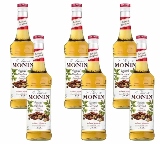 6x1L Monin Sirup Geröstete Haselnuss - PET-Kunststoffflasche