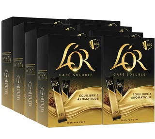8 Dozen ×80 Sticks - Oploskoffie puur Arabica voor professionals L'OR