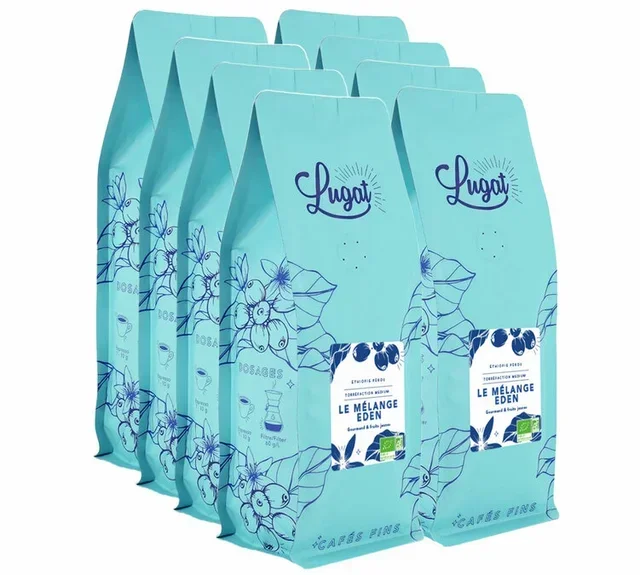 8 kg Organic coffee beans for professionals - The Eden Blend - LUGAT