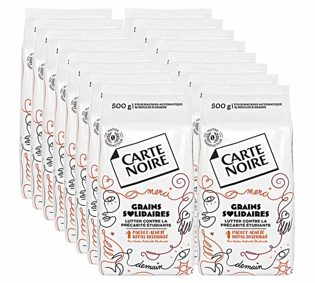 8 kg - Professioneller Kaffee ganze Bohne - Solide Bohnen CARTE NOIRE