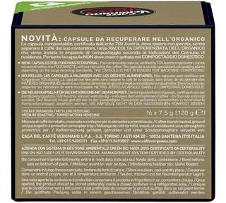 80 Kompostierbare Caffè Vergnano Oro Kapseln - A Modo Mio kompatibel